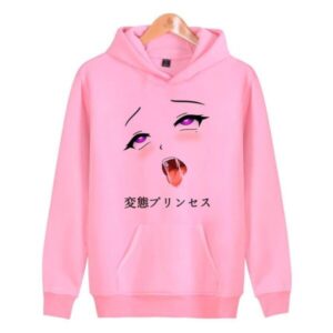 Ahegao Hentai Pink Hoodies